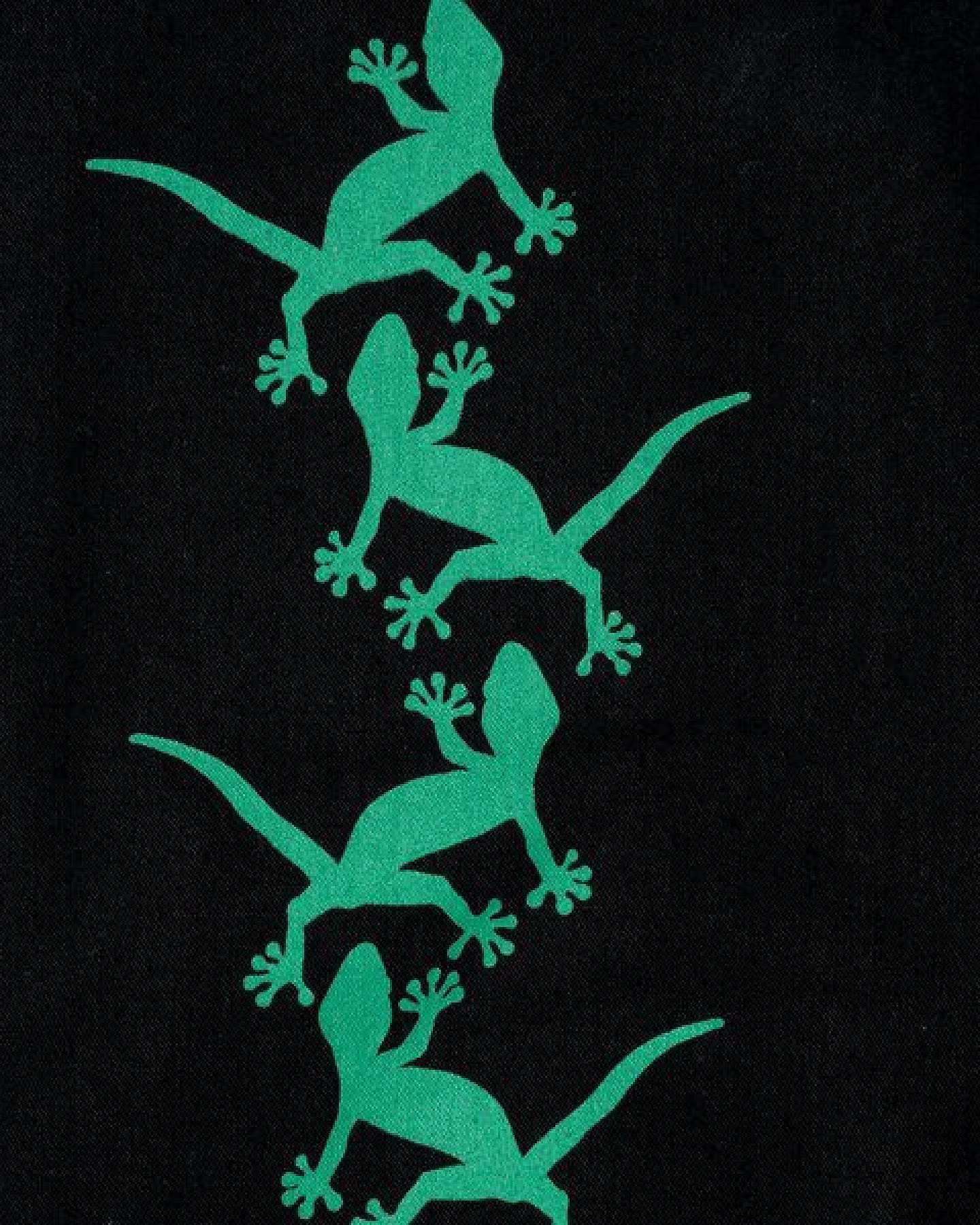 HANDGEDRUCKT "Geckos" Shopper aus BAUMWOLLE kbA – Ansicht 4