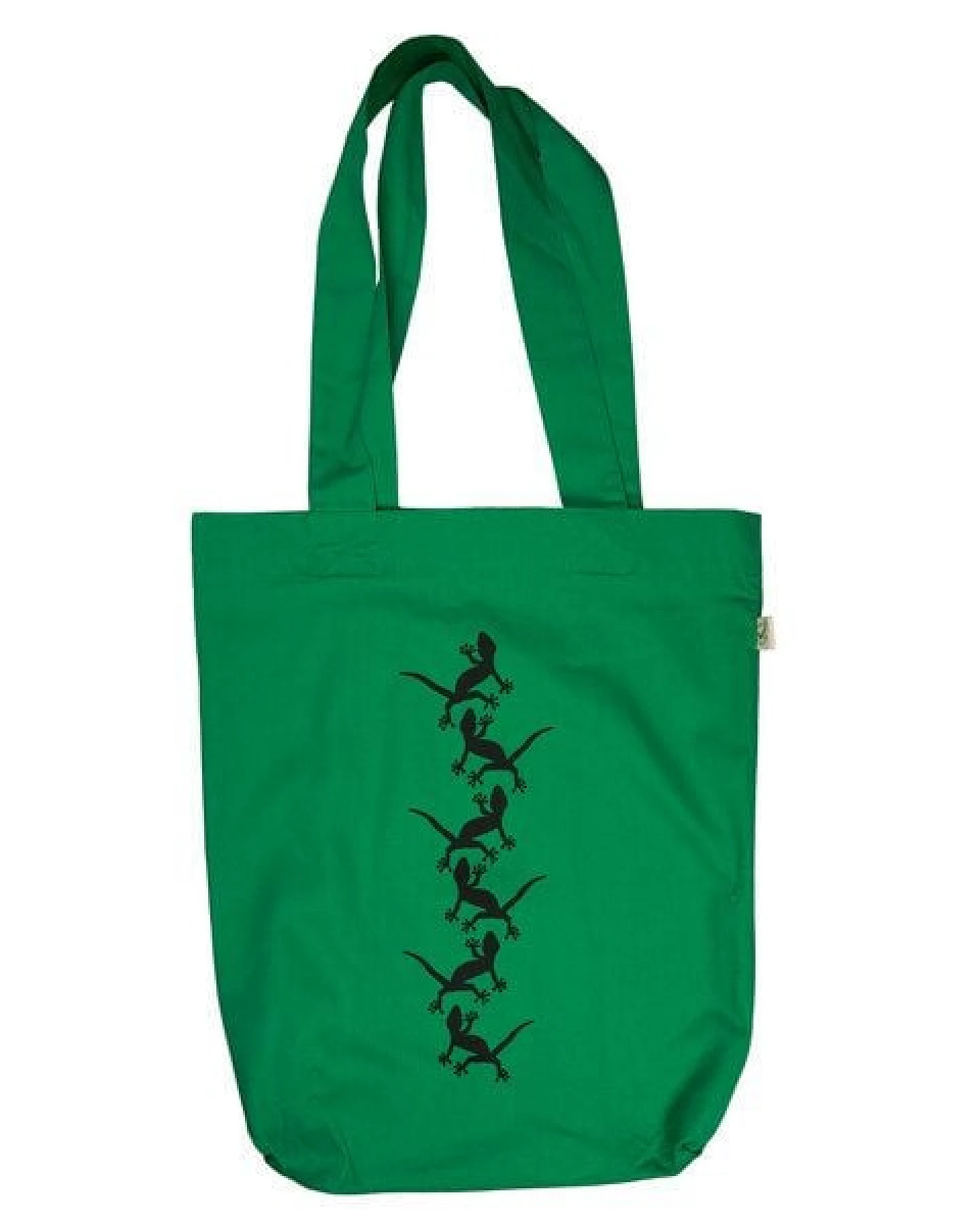 HANDGEDRUCKT "Geckos" Shopper aus BAUMWOLLE kbA – Ansicht 2