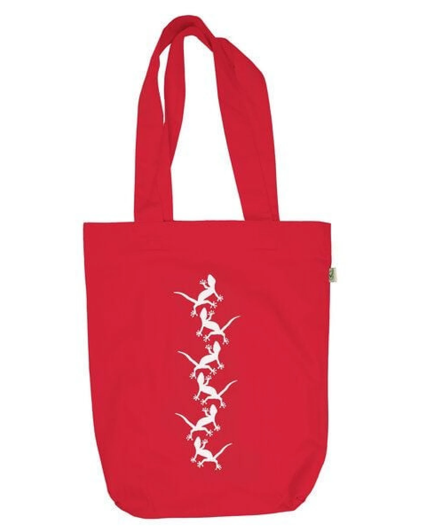 HANDGEDRUCKT "Geckos" Shopper aus BAUMWOLLE kbA – Ansicht 3