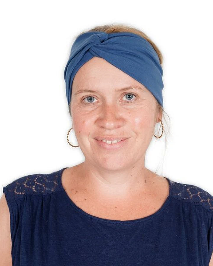 HANDGEDRUCKT Stirnband / Bandeau aus Baumwolljersey (kbA)