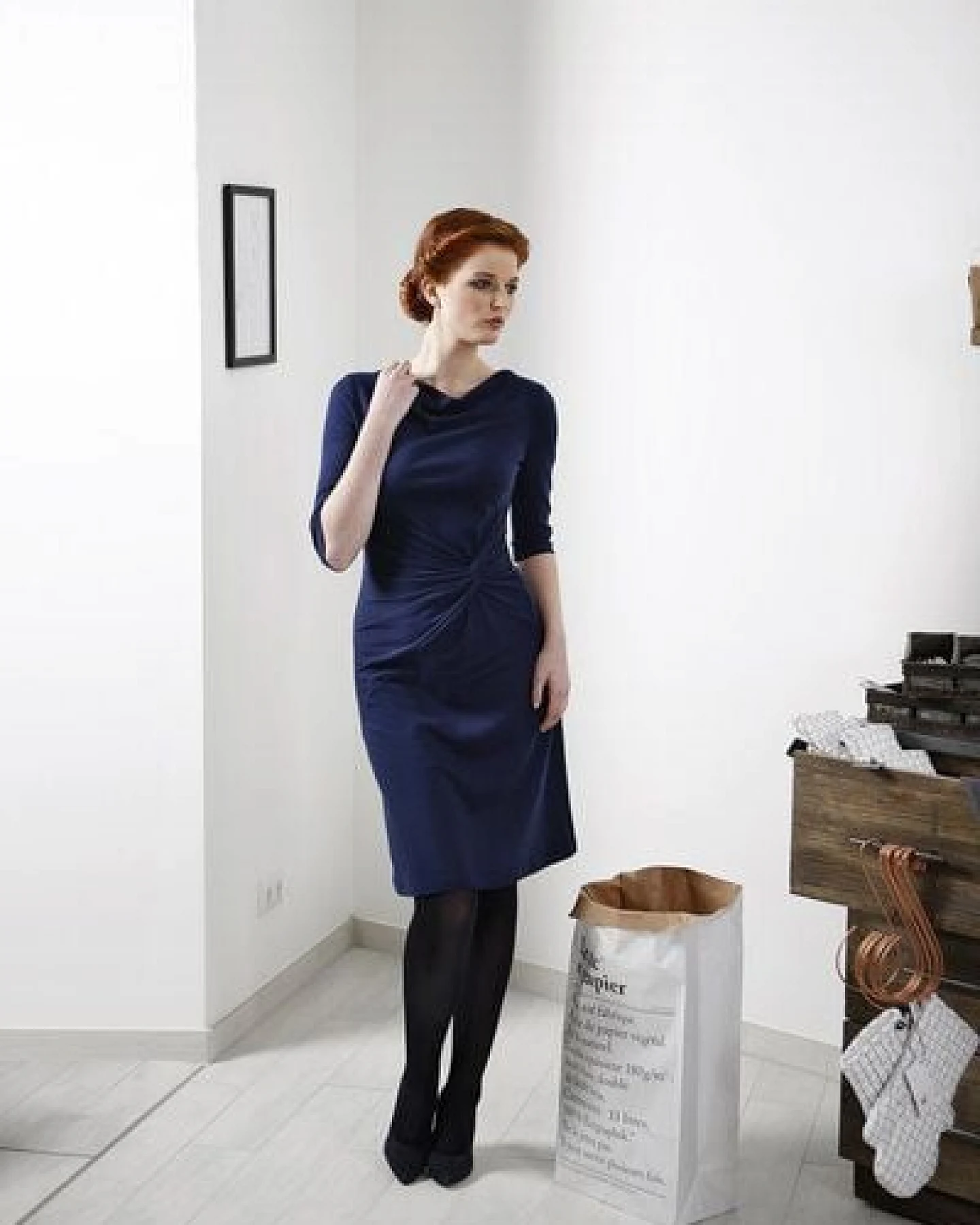 Skrabak Jerseykleid dunkelblau – Ansicht 4