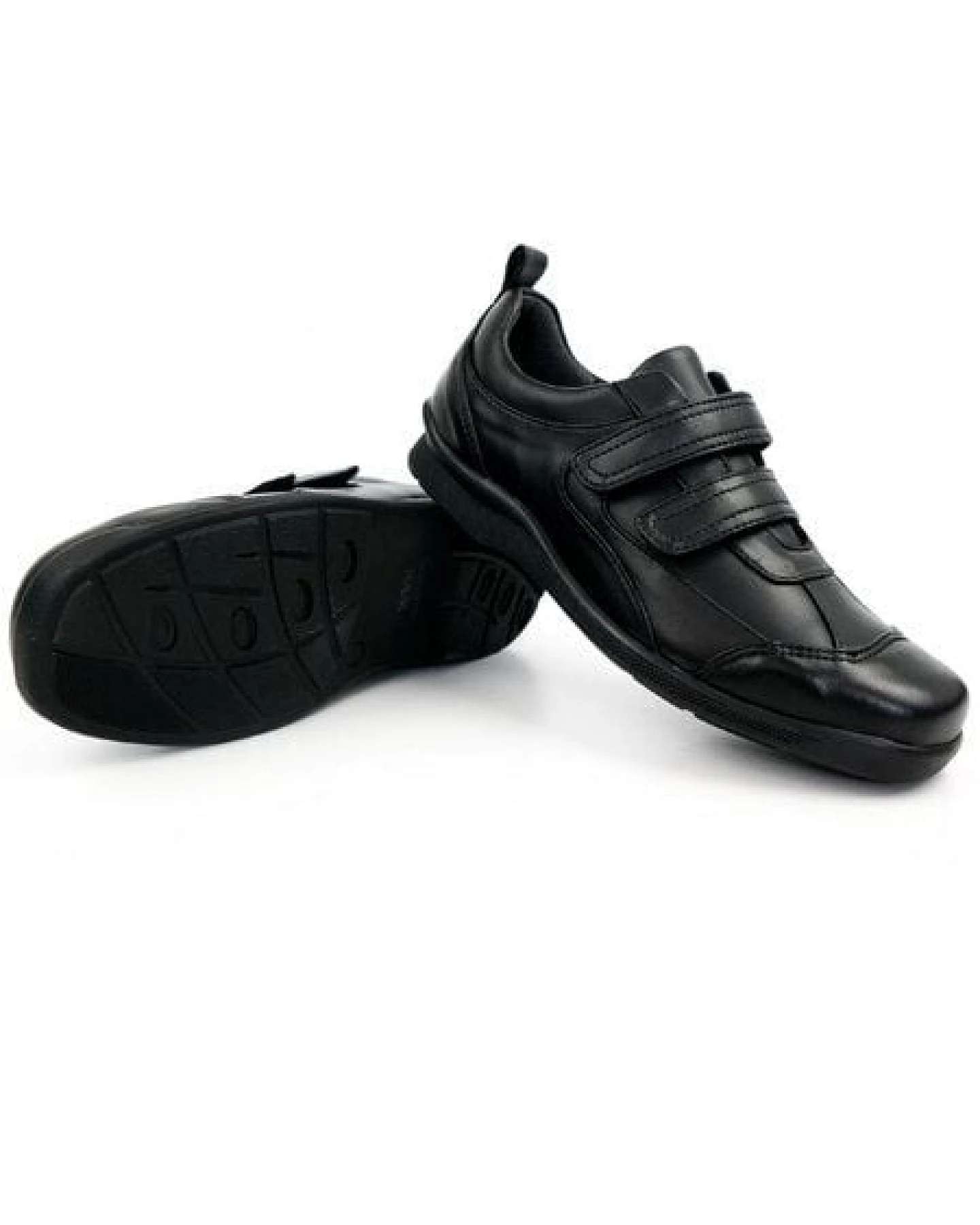 Will's Vegan Shop Kids Velcro Strap Shoes Schwarz Unisex – Ansicht 4