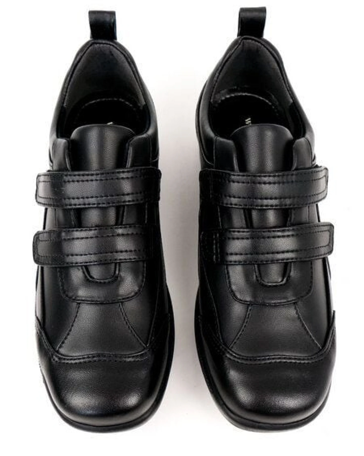 Will's Vegan Shop Kids Velcro Strap Shoes Schwarz Unisex – Ansicht 3
