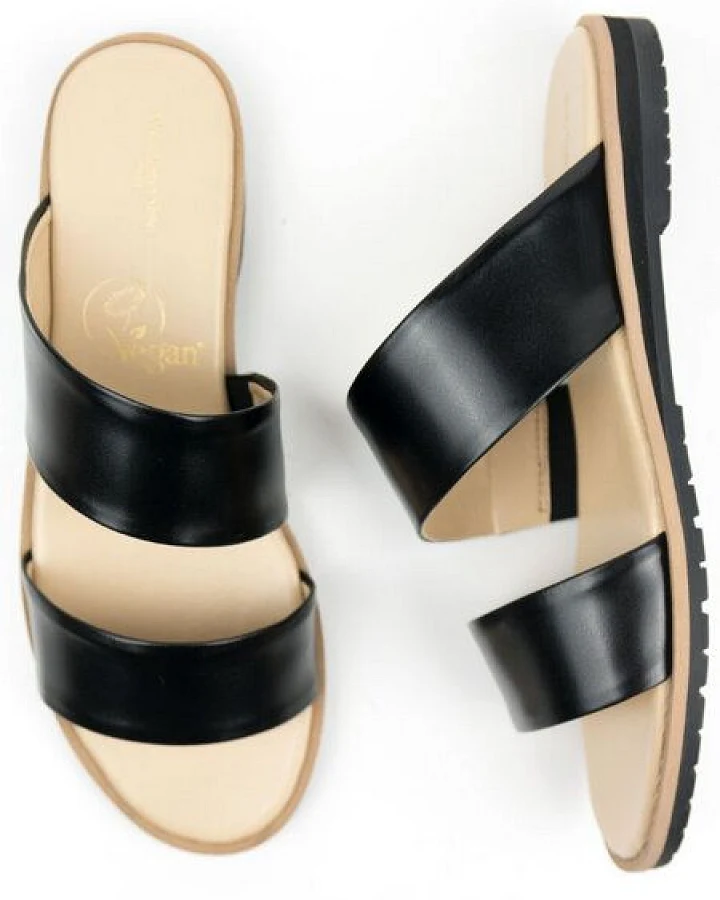 Will's Vegan Shop Zwei Riemen Sandalen Damen