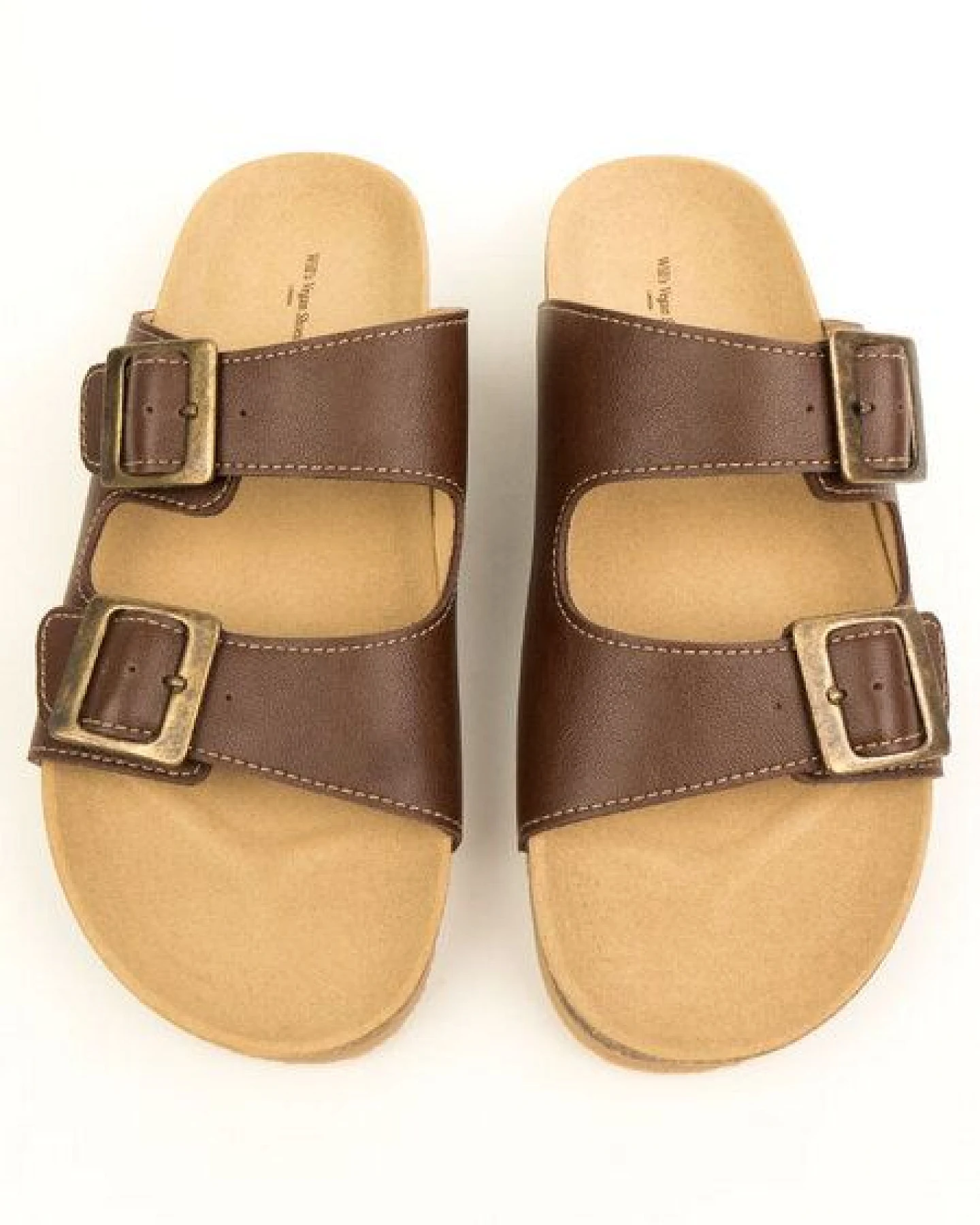 Will's Vegan Shop Zwei Riemen Sandalen mit Fußbett Damen – Ansicht 4