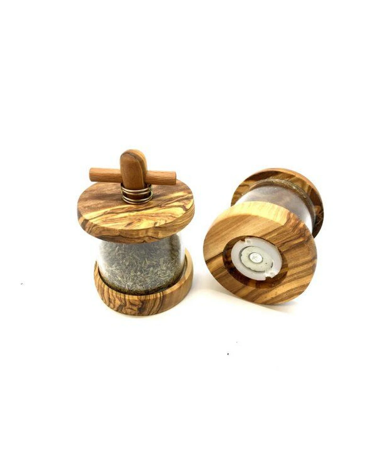 Olivenholz erleben Kräutermühle aus Olivenholz (OHNE Kräuter) – Ansicht 3