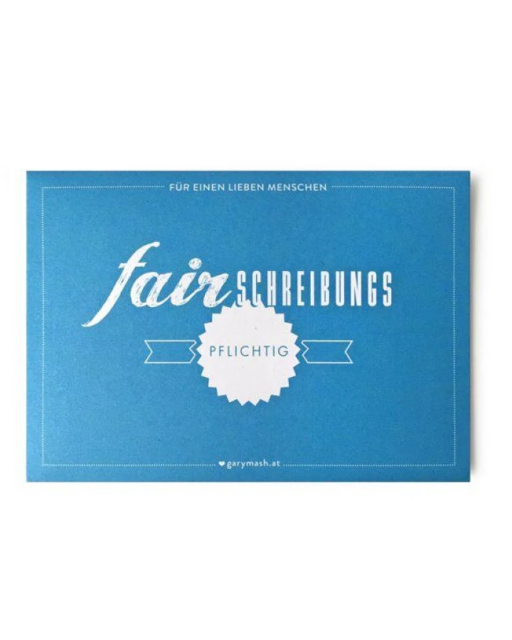GARY MASH Postkarten "fair" 10er-Set mit Hülle