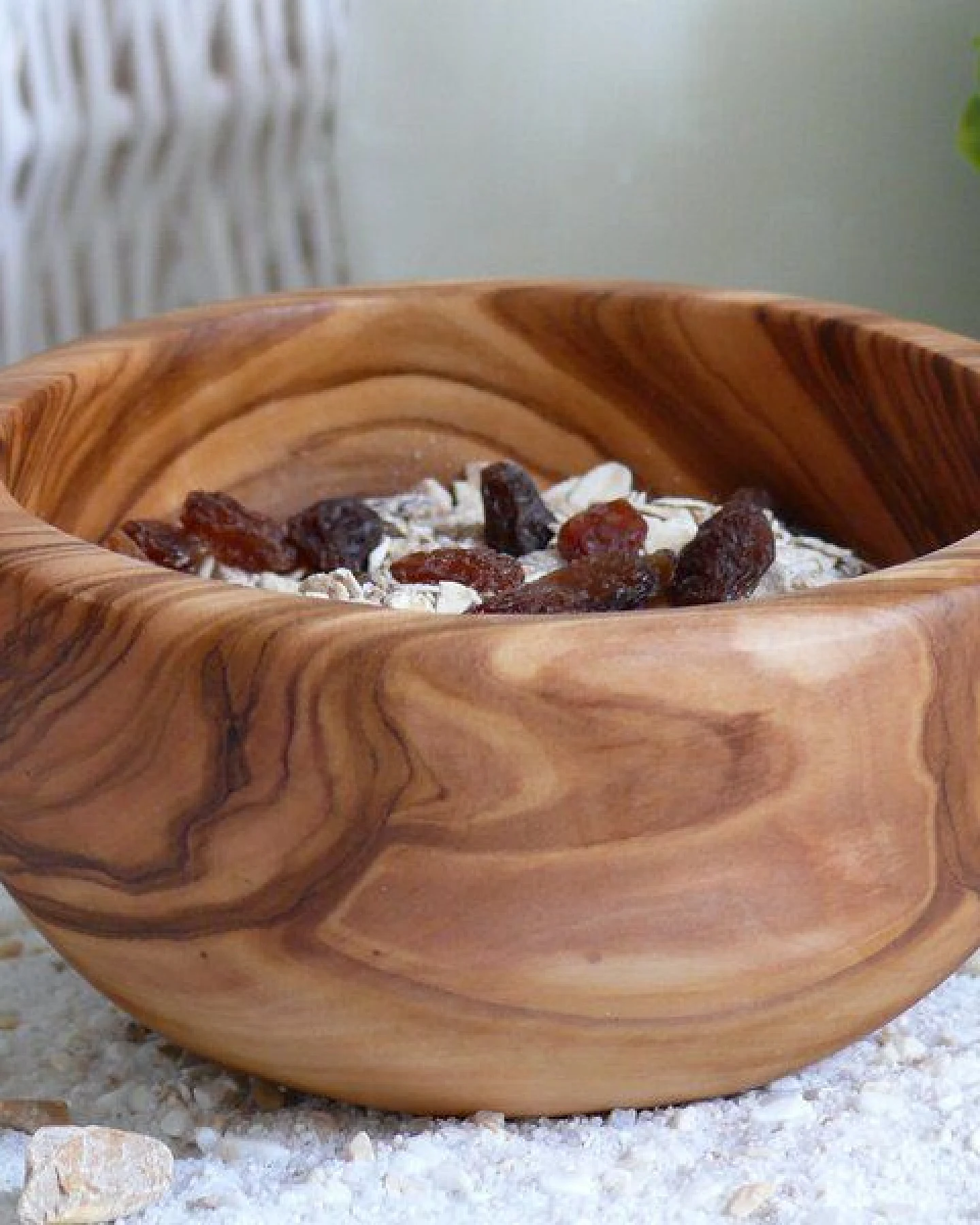 Olivenholz erleben Müslischale aus Olivenholz Ø 14-15 cm – Ansicht 2