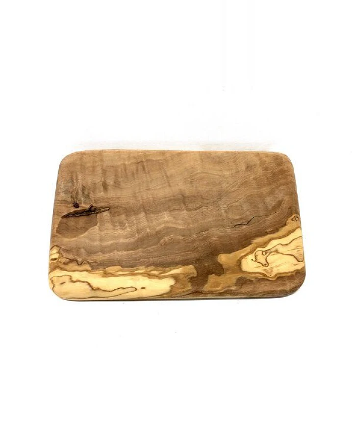 Olivenholz erleben Frühstücksbrett runde Ecken (ca. 22 x 14 cm) aus Olivenholz