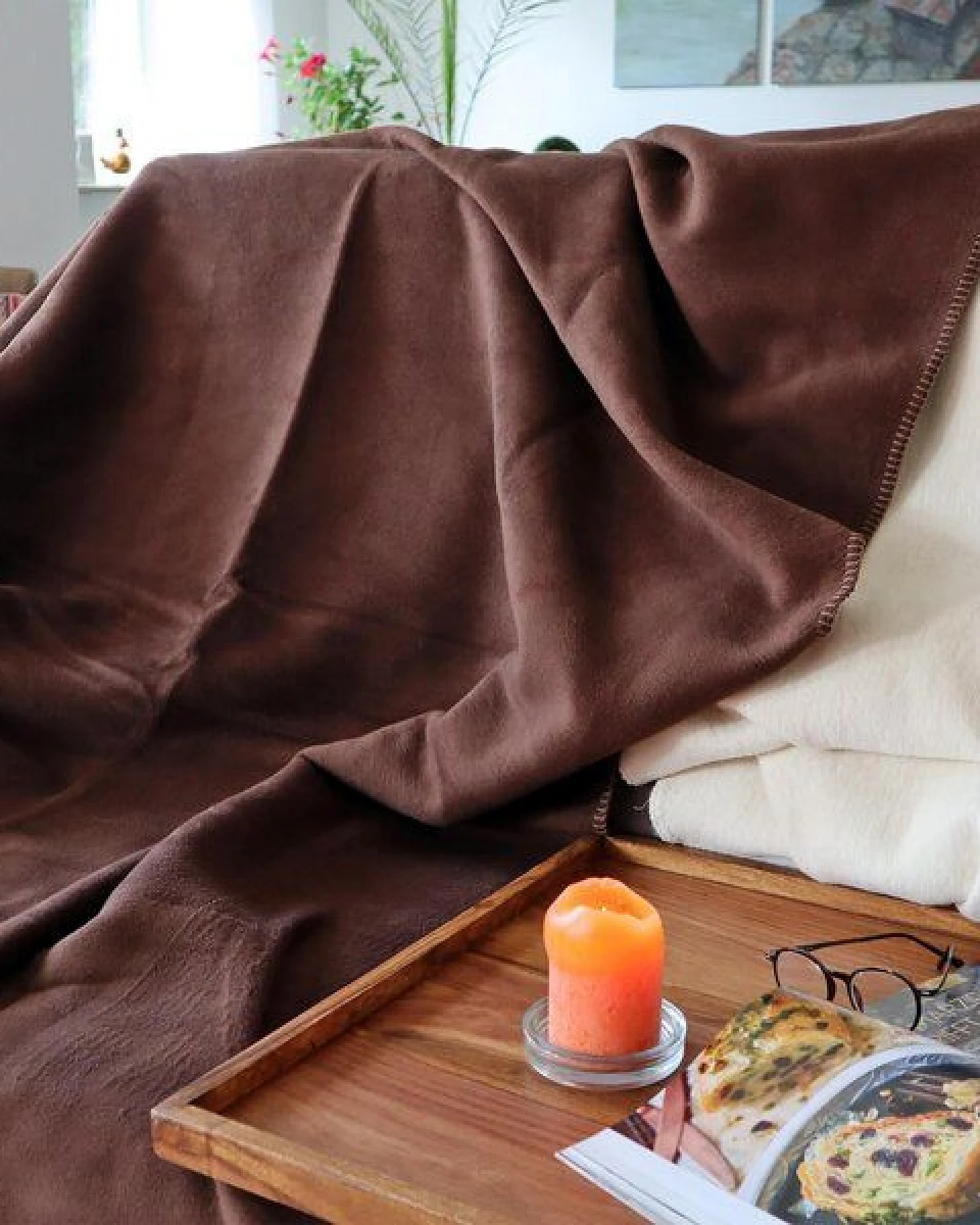 NATUREHOME Wohndecke Kuscheldecke OLE 150x200cm aus 100% Baumwolle (kbA) Versch. Farben – Ansicht 4