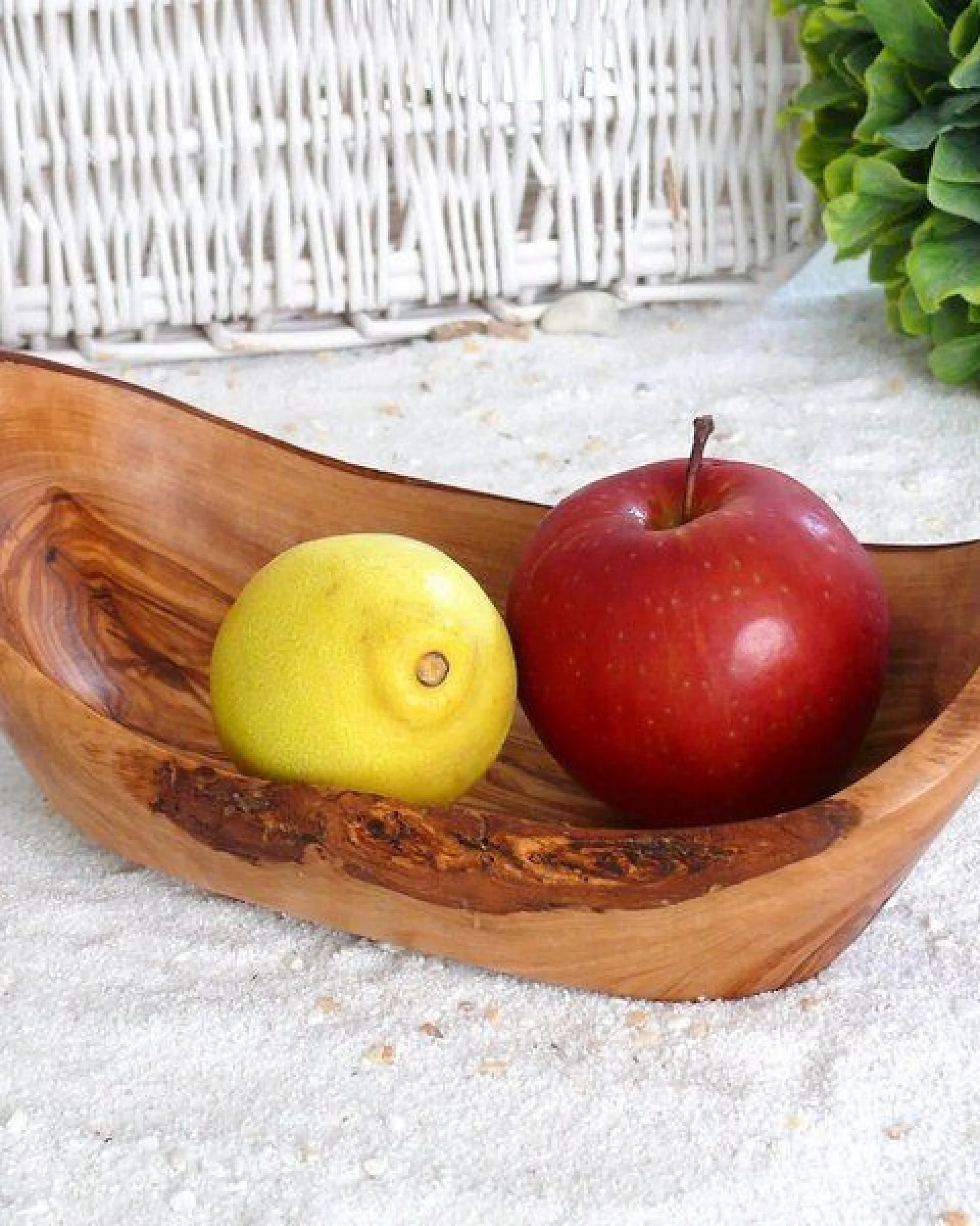 Olivenholz erleben Obstschale oval (ca. 25-29 cm) aus Olivenholz – Ansicht 2