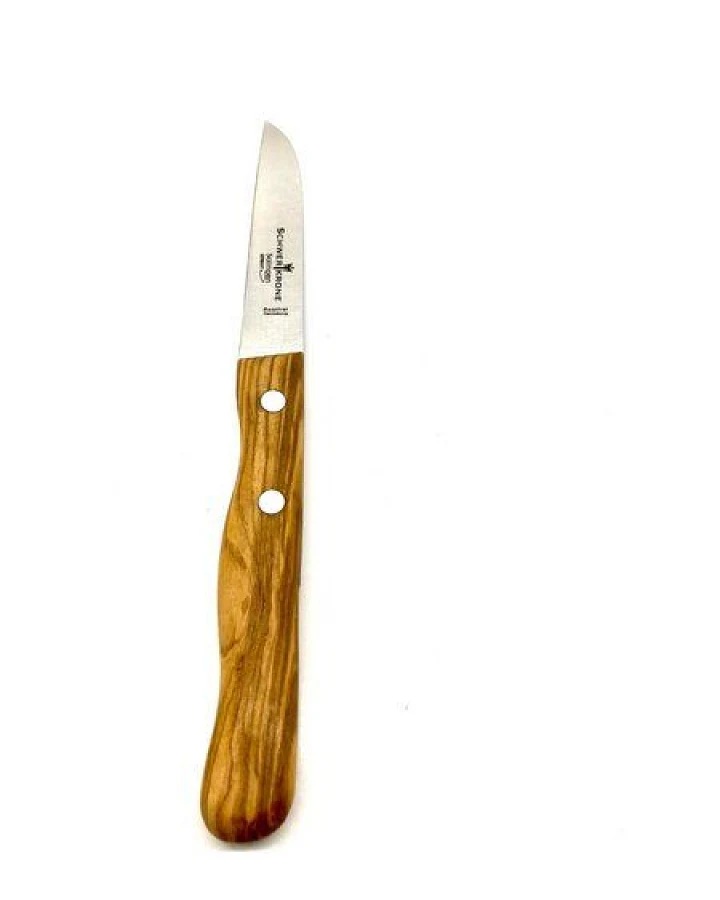 Olivenholz erleben Gemüse- / Schälmesser mit gerader Klinge mit Olivenholzgriff