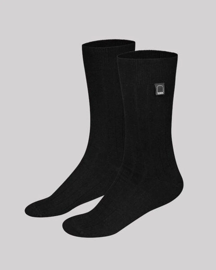 Dailybread Bio-Business-Socken glatt, schwarz, 4er Pack