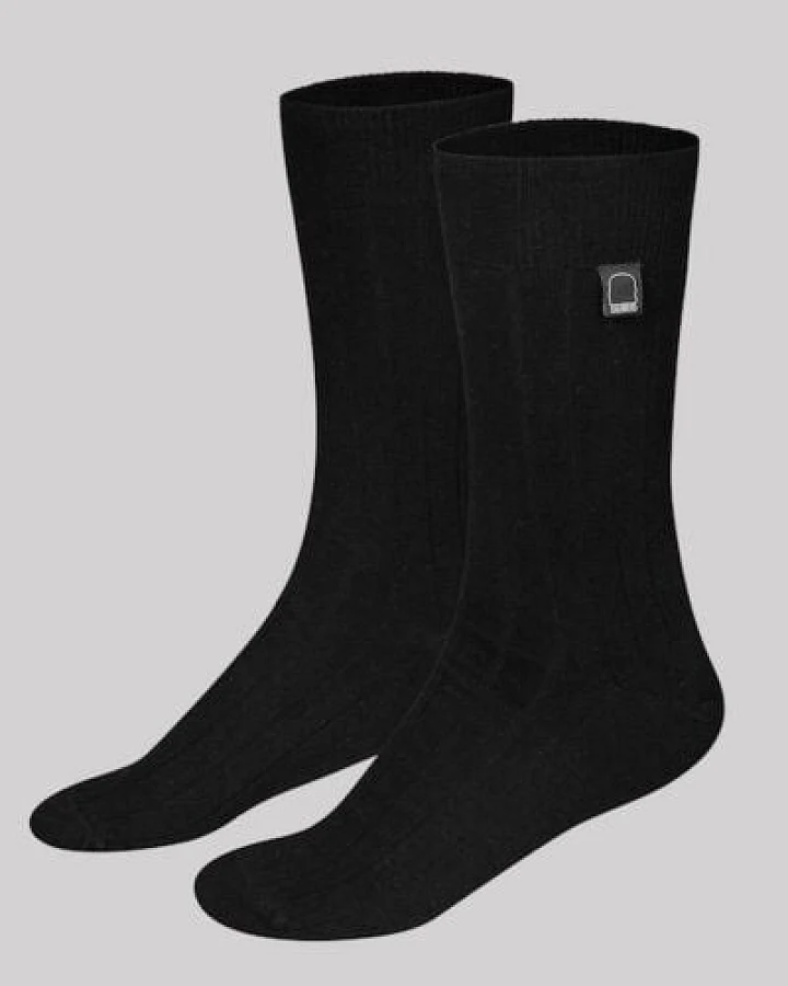 Dailybread Bio-Business-Socken glatt, schwarz, 4er Pack