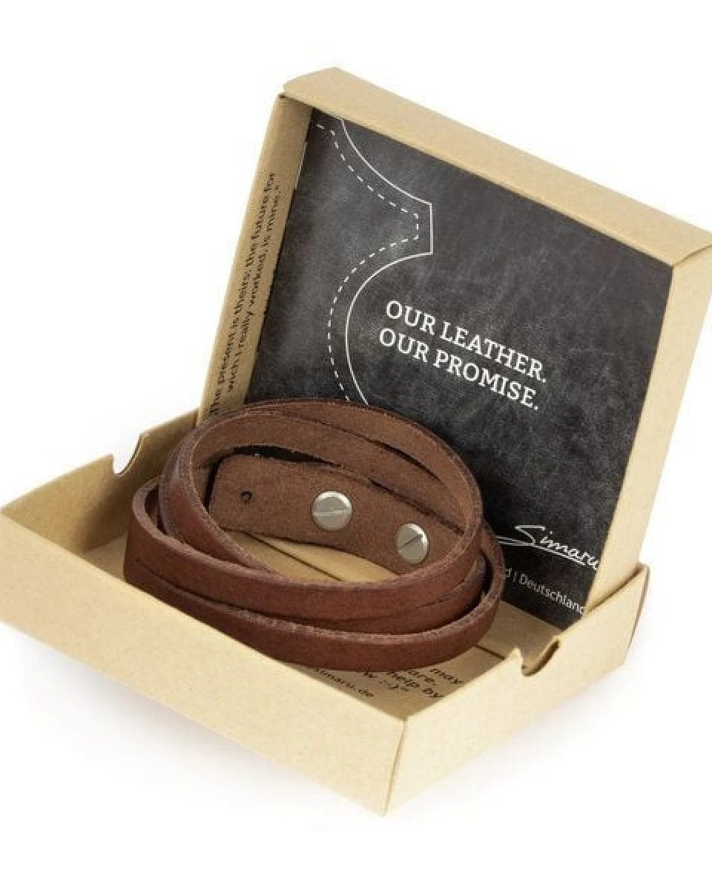 Simaru Lederarmband Herren - Pflanzliche Gerbung - Made in Germany – Ansicht 4