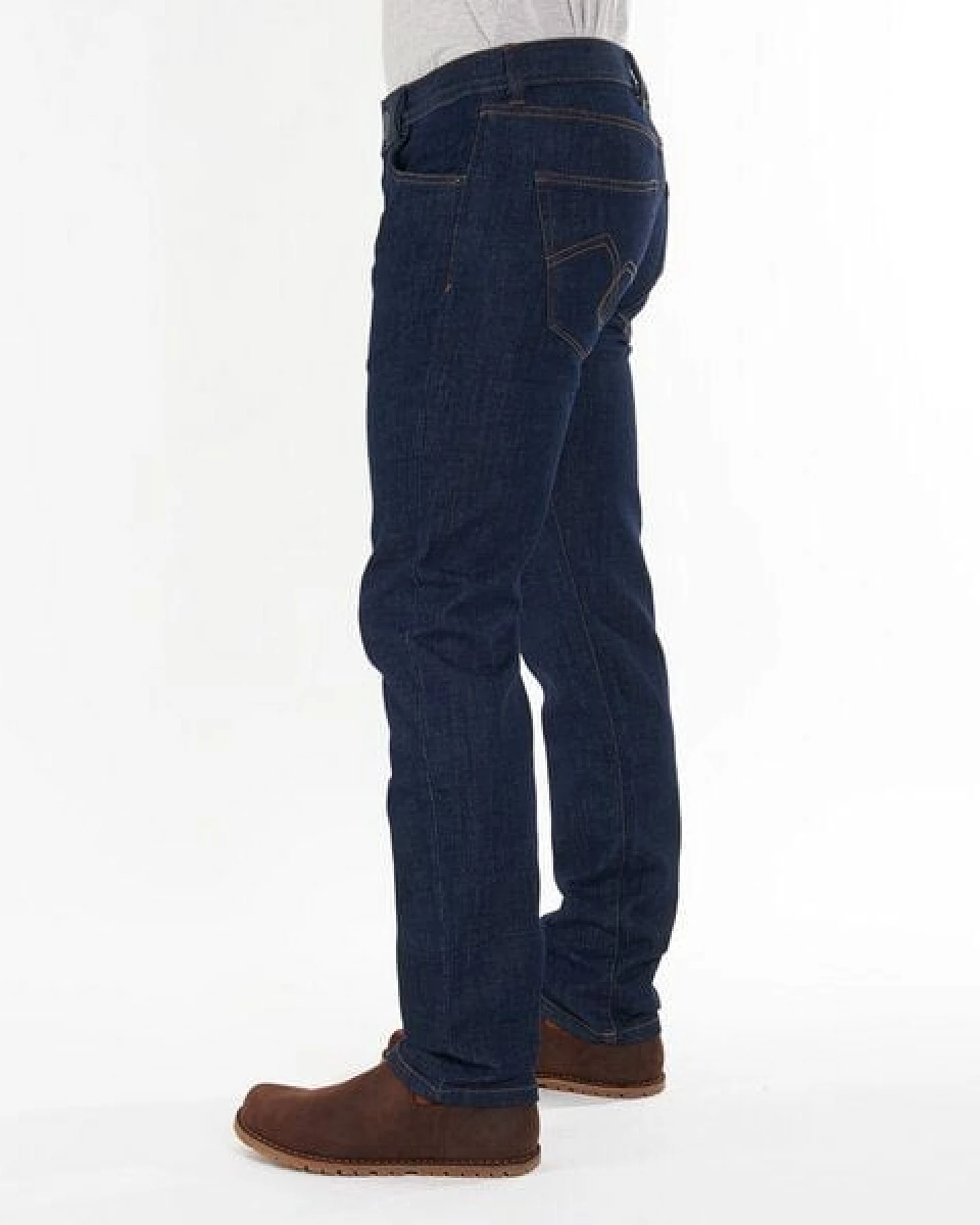 fairjeans dunkelblaue basic Jeans "Regular Navy" aus Bio-Baumwolle, fair – Ansicht 3