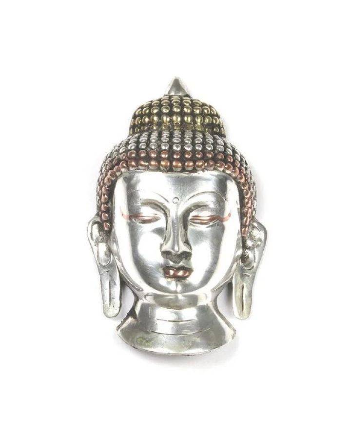 Just Be Buddha Maske versilbert
