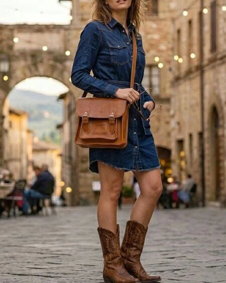 Will's Vegan Shop Kleiner Satchel-Rucksack Kastanie Herren
