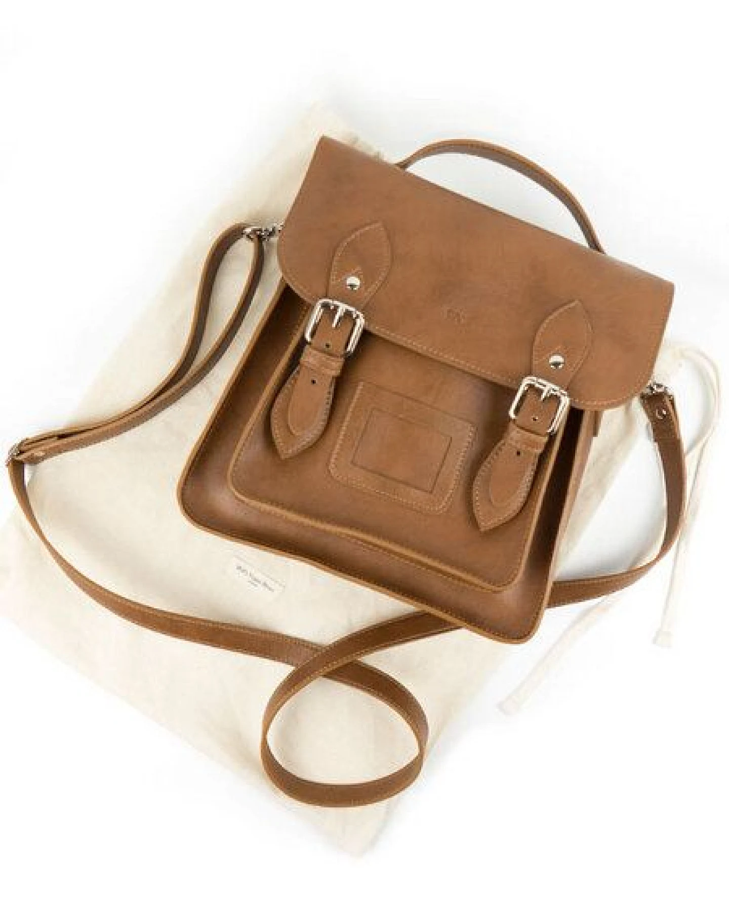 Will's Vegan Shop Kleiner Satchel-Rucksack Kastanie Herren – Ansicht 4