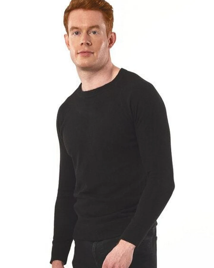 Will's Vegan Shop Recycled Tailored Knit Knit Mannschaft Schwarz Herren