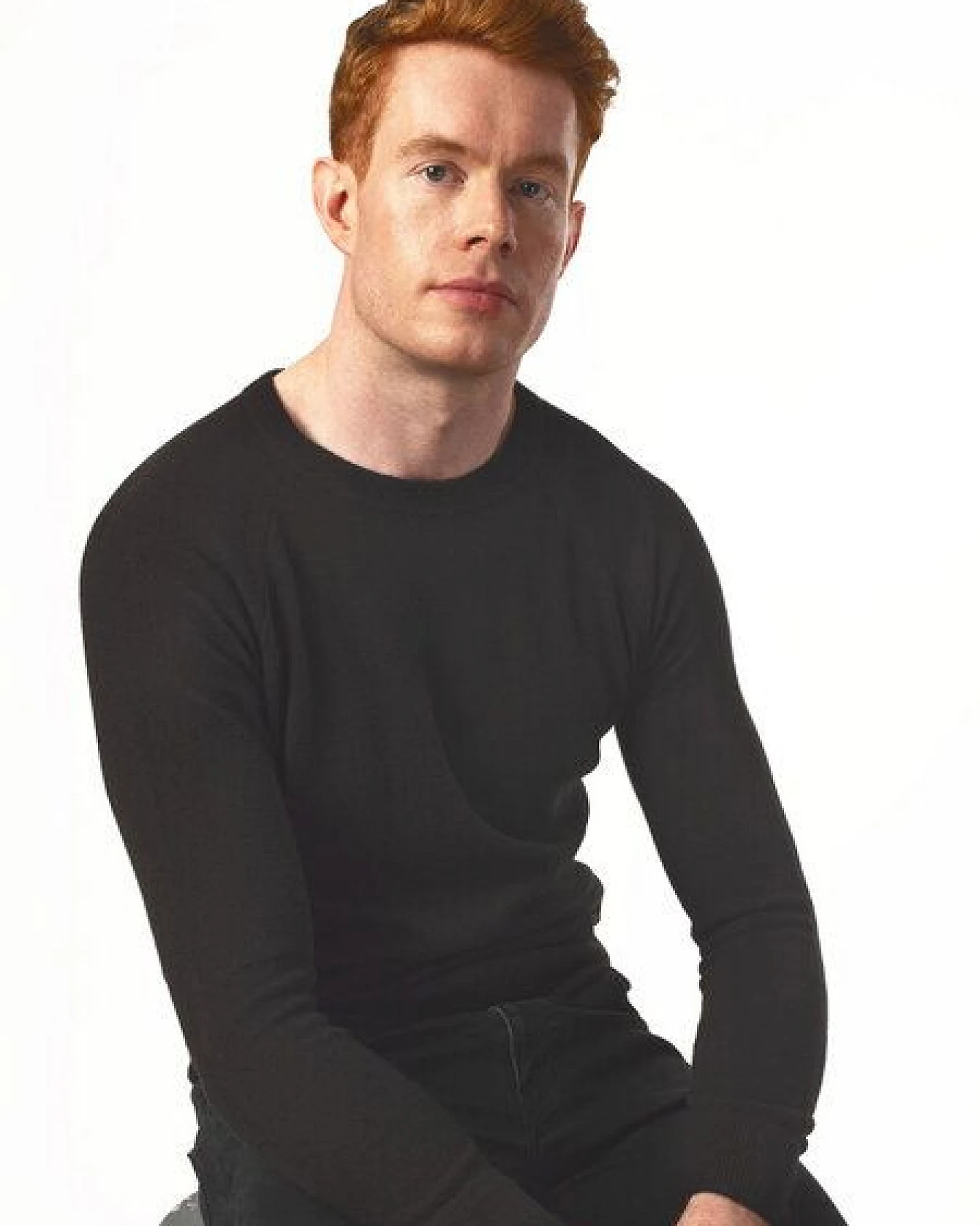 Will's Vegan Shop Recycled Tailored Knit Knit Mannschaft Schwarz Herren – Ansicht 2