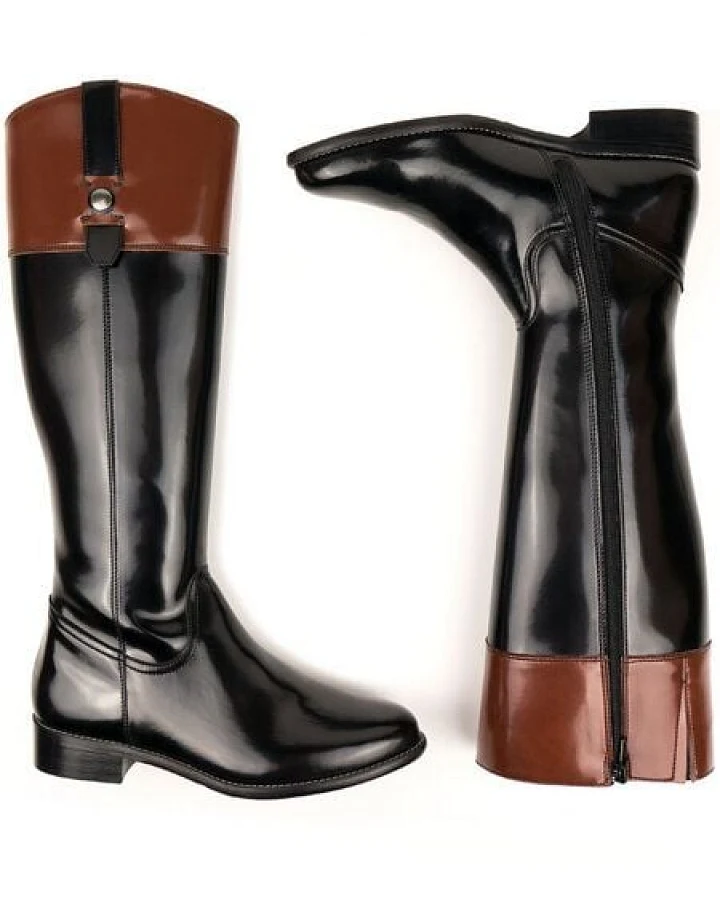 Will's Vegan Shop Reitstiefel Schwarz Damen