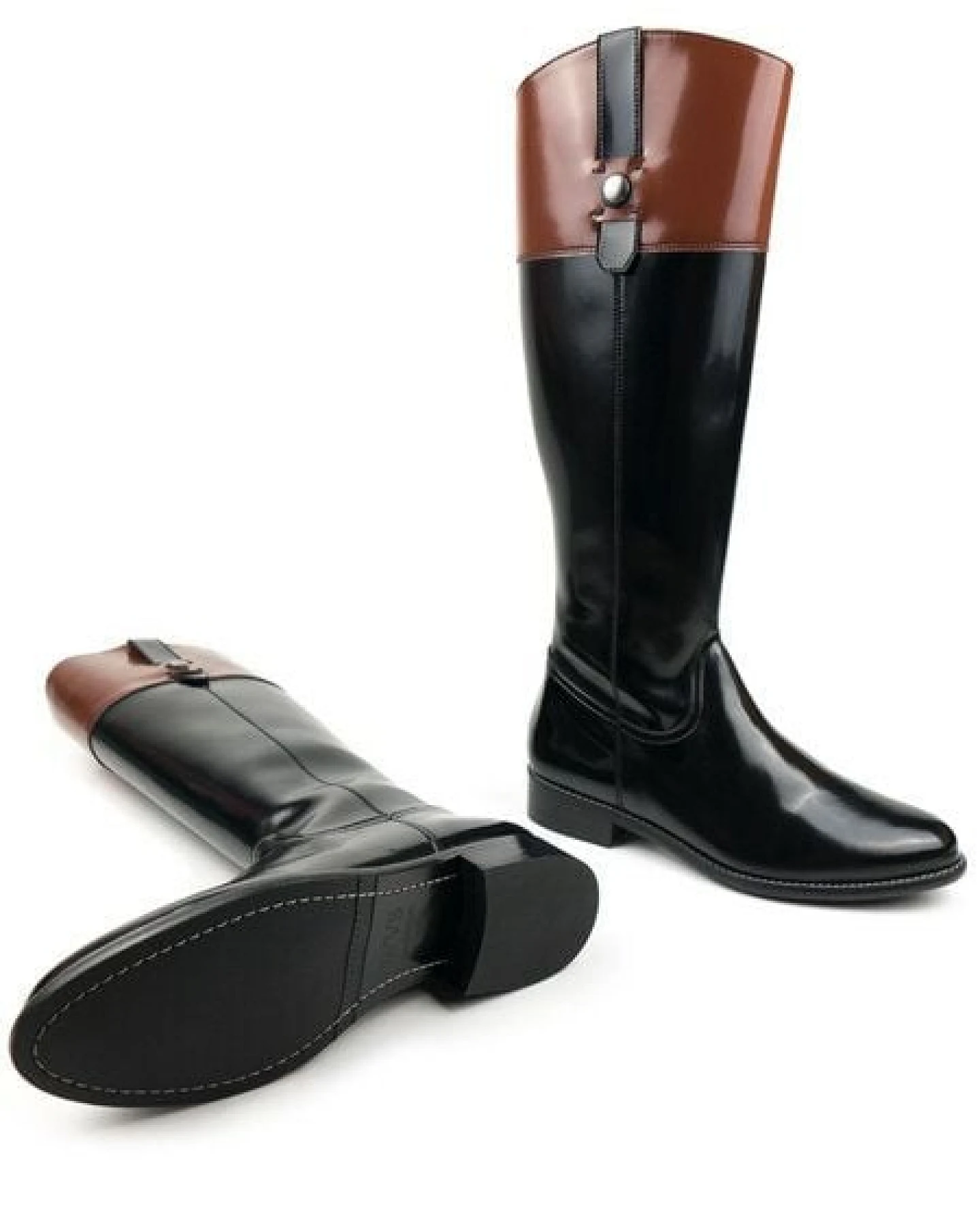 Will's Vegan Shop Reitstiefel Schwarz Damen – Ansicht 3