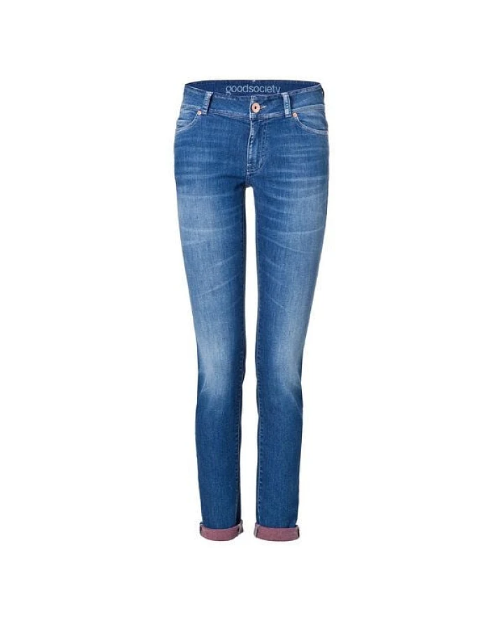 goodsociety Womens Slim Jeans Harrow Red Back