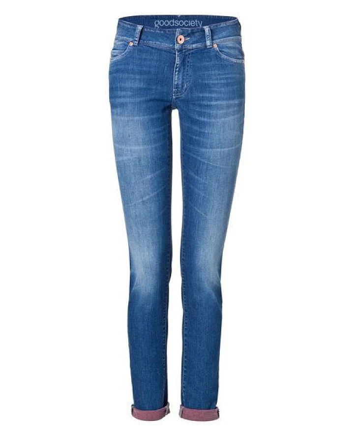 goodsociety Womens Slim Jeans Harrow Red Back