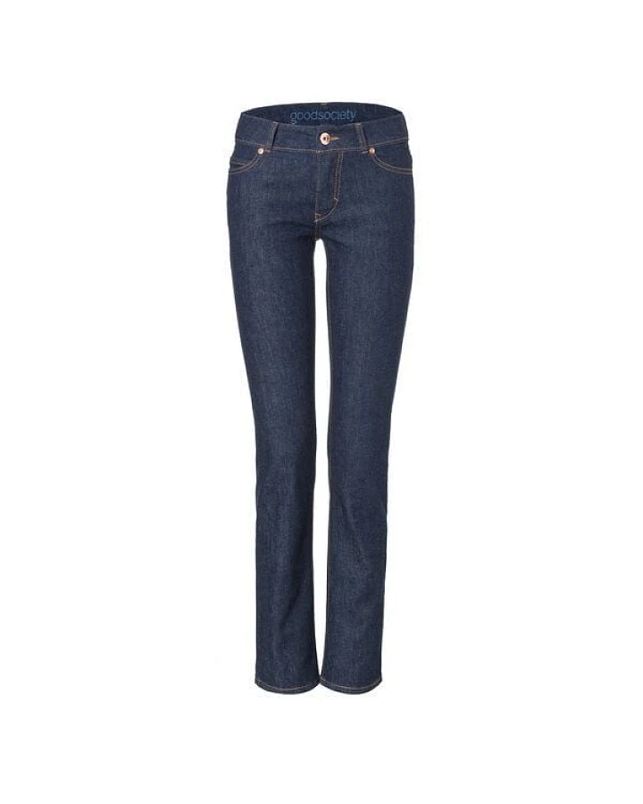 goodsociety Womens Straight Jeans Raw One Wash