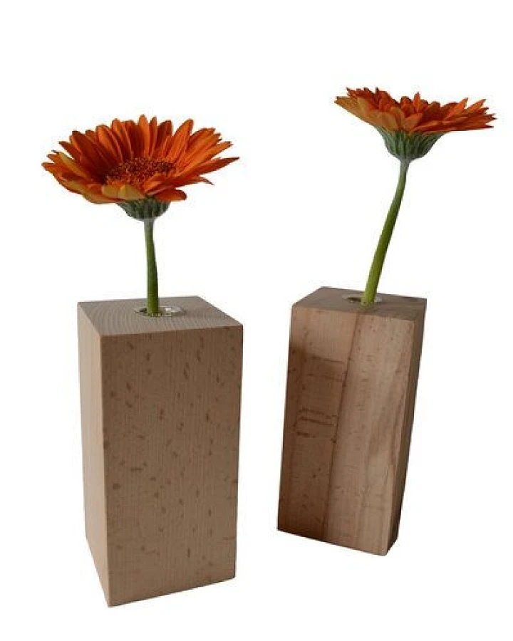 Die Schreiner Christoph Siegel Stylische, Deko-Holzvase "Woody-Q1" - NEU