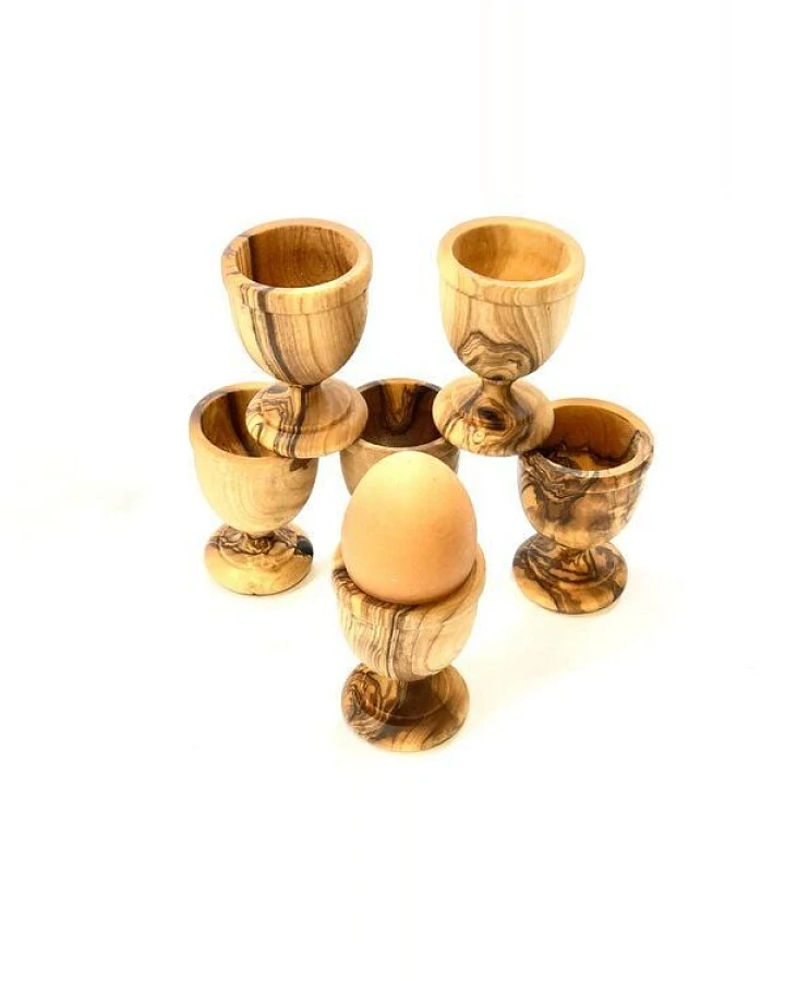 Olivenholz erleben Eierbecher KLASSIK (6er Set) aus Olivenholz