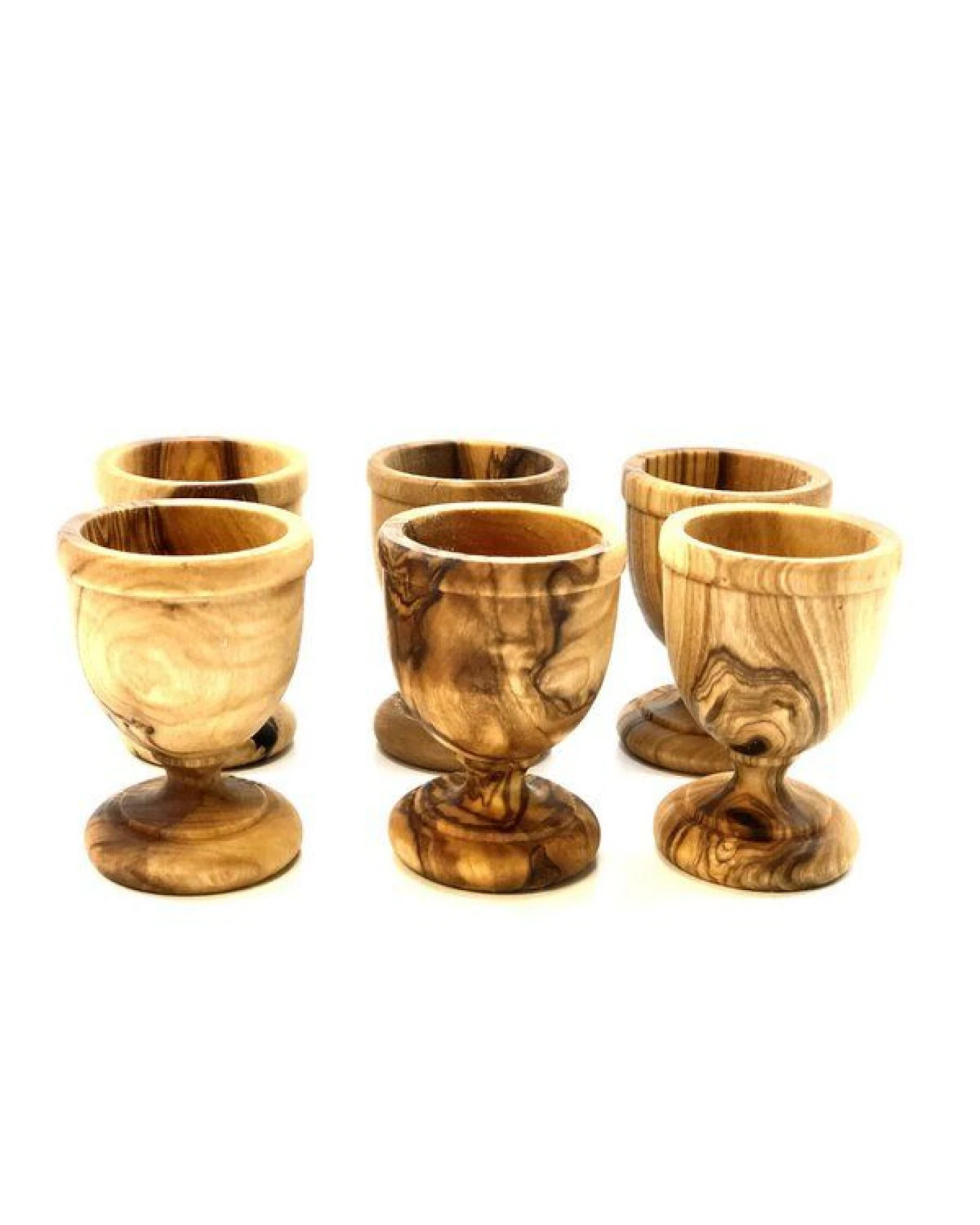 Olivenholz erleben Eierbecher KLASSIK (6er Set) aus Olivenholz – Ansicht 2