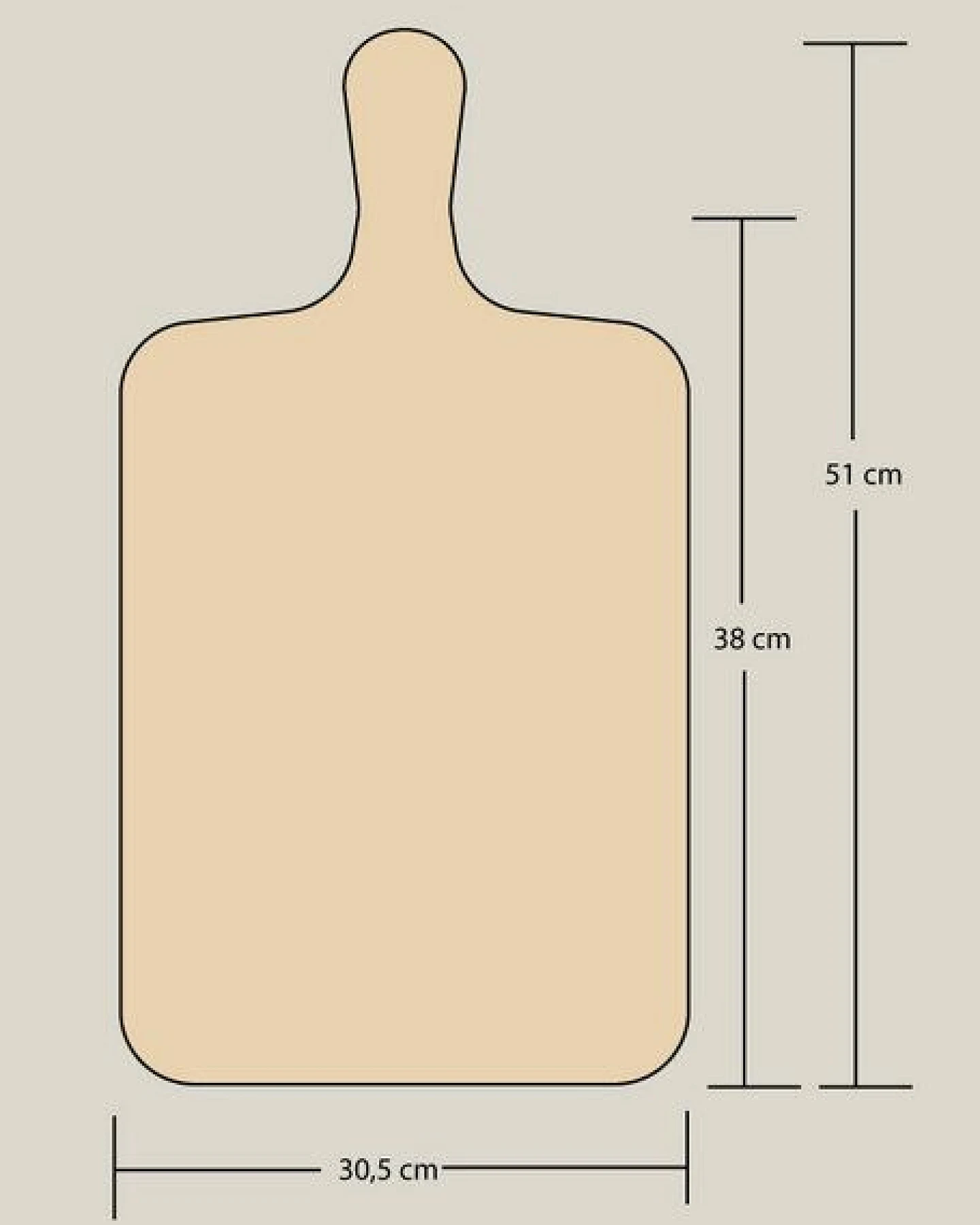 Die Schreiner Christoph Siegel Flammkuchenbrett - formschön & praktisch - 2. Wahl- 3 Größen wählbar – Ansicht 2