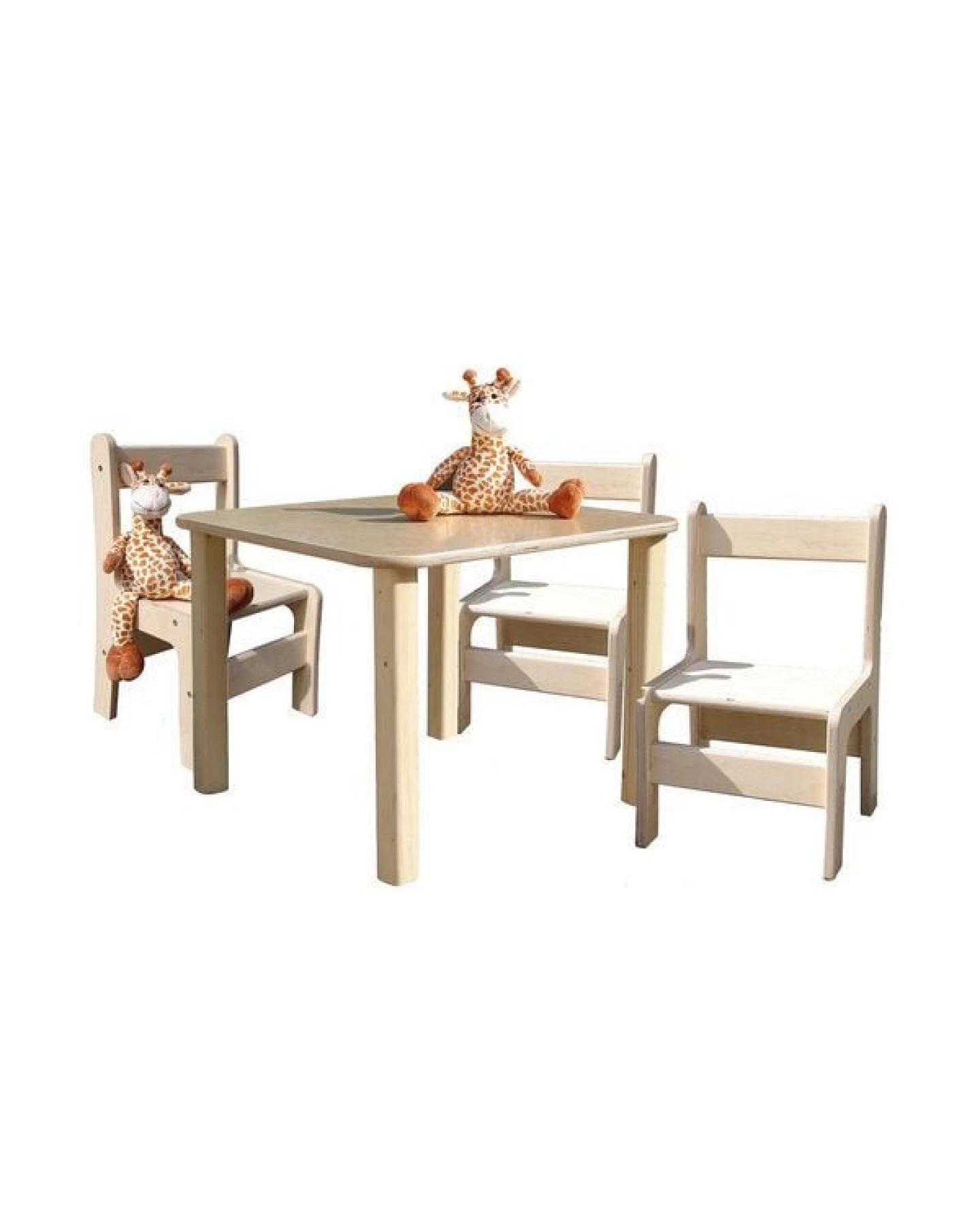Die Schreiner Christoph Siegel Kindersitzgruppe - Tisch und 3 Stühle – Ansicht 2