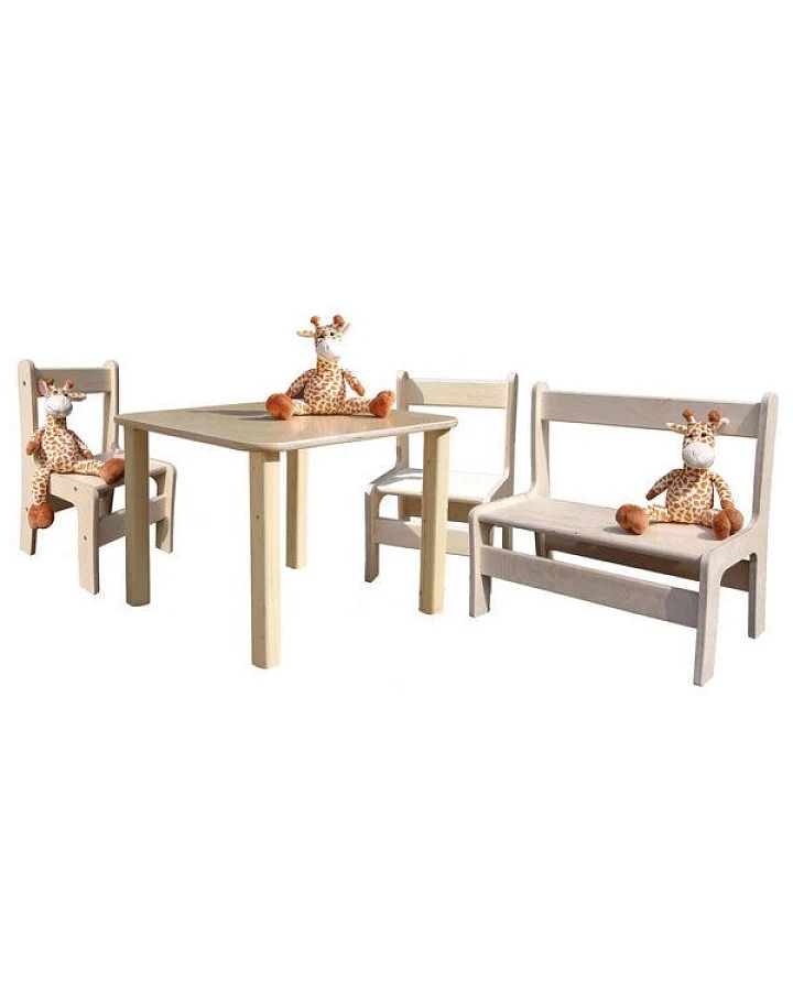 Die Schreiner Christoph Siegel Kindersitzgruppe - Tisch, 2 Stühle und 1 Bank