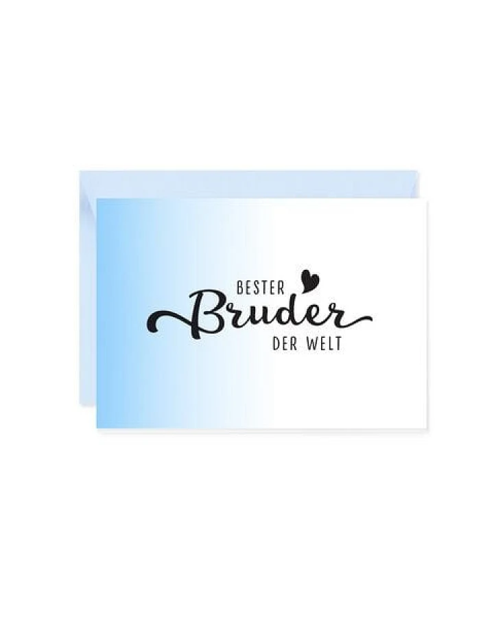 Bow & Hummingbird Mini-Grußkarte Bester Bruder