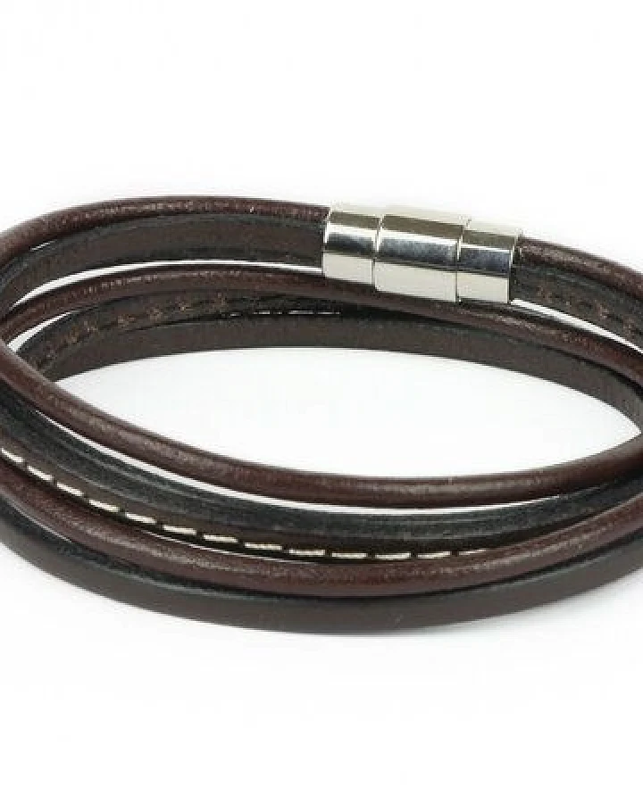 Simaru Lederarmband für Herren & Damen - braun - Pflanzliche Gerbung