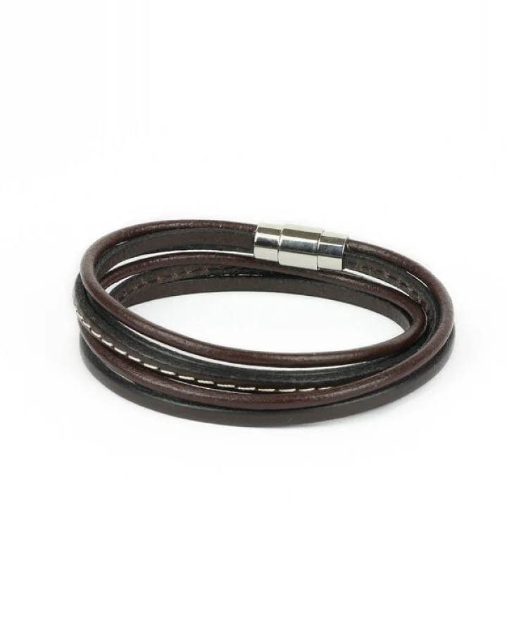 Simaru Lederarmband für Herren & Damen - braun - Pflanzliche Gerbung