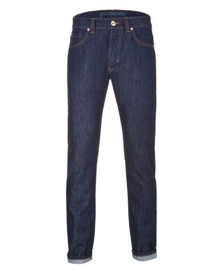 goodsociety Mens Slim Straight Jeans Raw One Wash