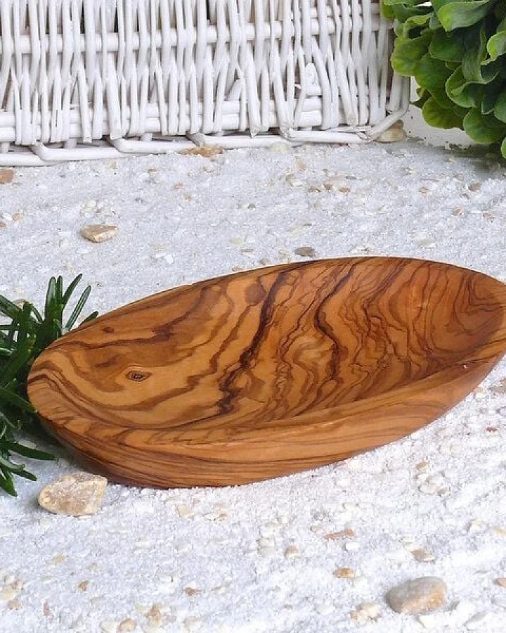 Olivenholz erleben Schälchen oval MITTEL aus Olivenholz