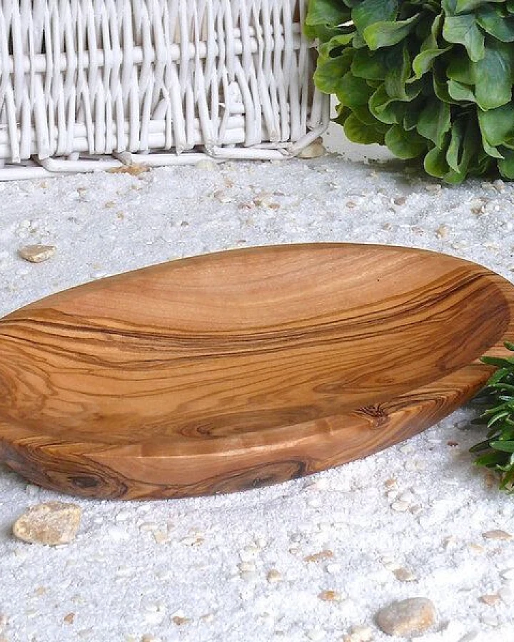 Olivenholz erleben Schälchen oval GROß aus Olivenholz
