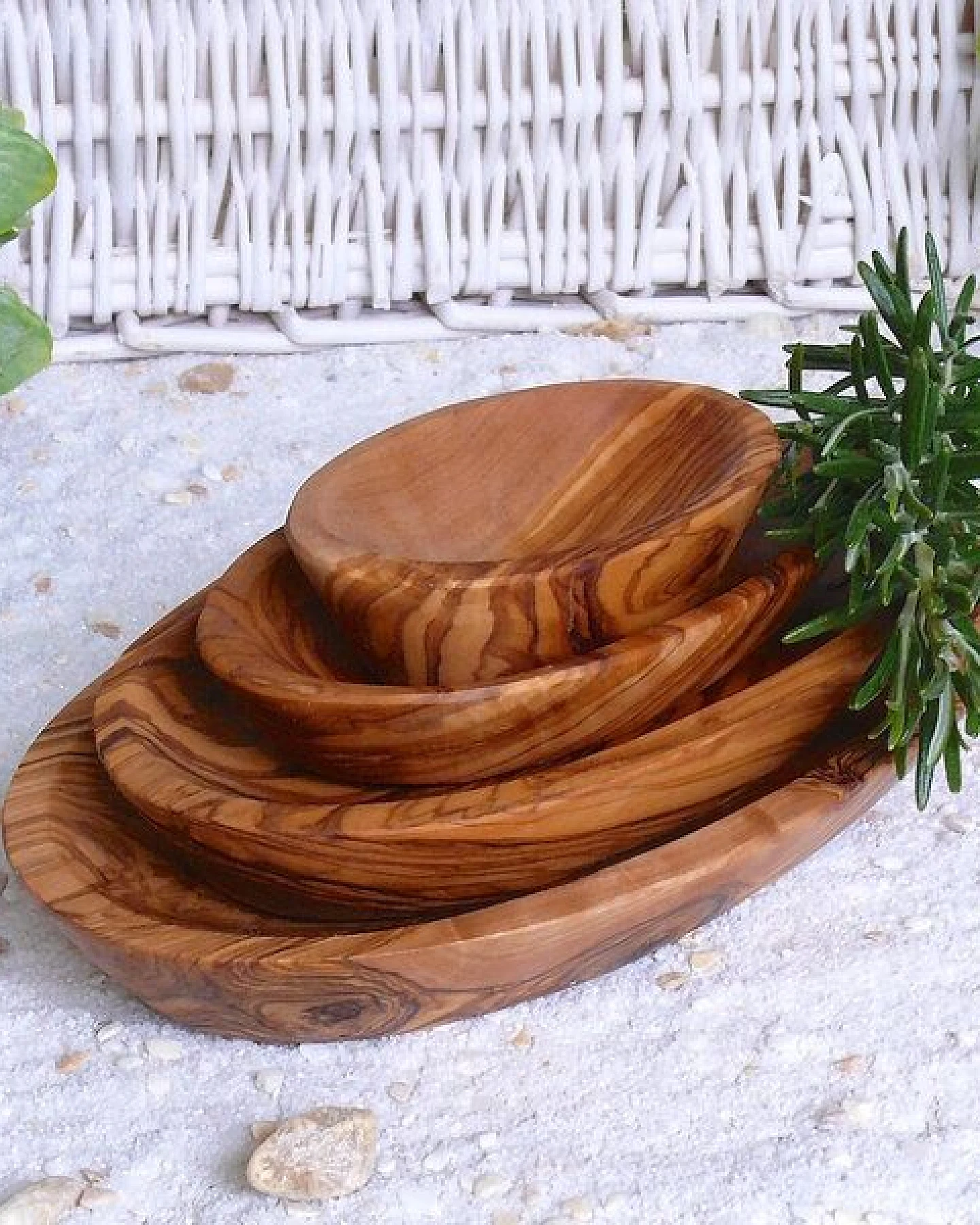 Olivenholz erleben Schälchen oval GROß aus Olivenholz – Ansicht 2