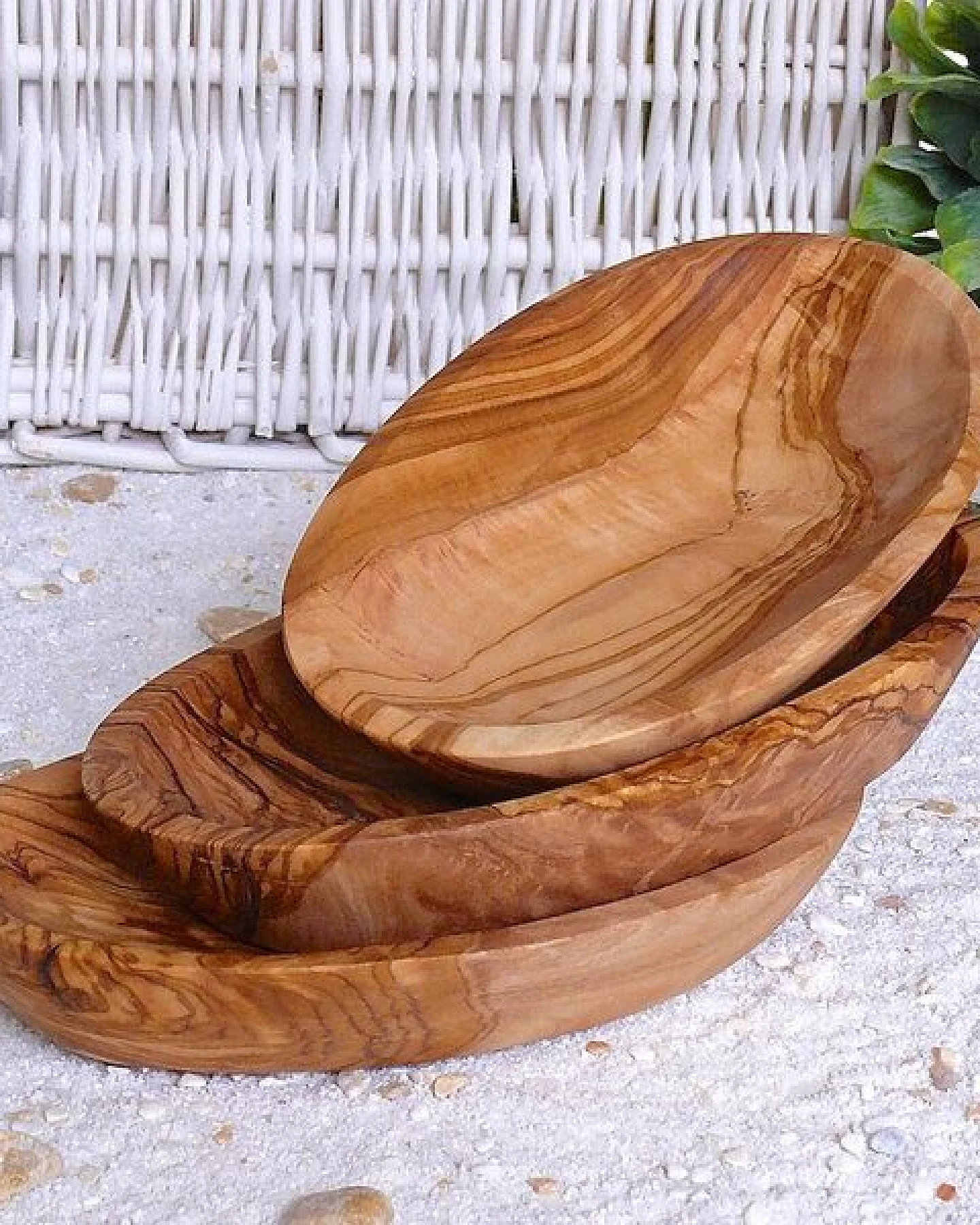 Olivenholz erleben Schälchen oval im 3er Set (3x mittel) aus Olivenholz – Ansicht 2