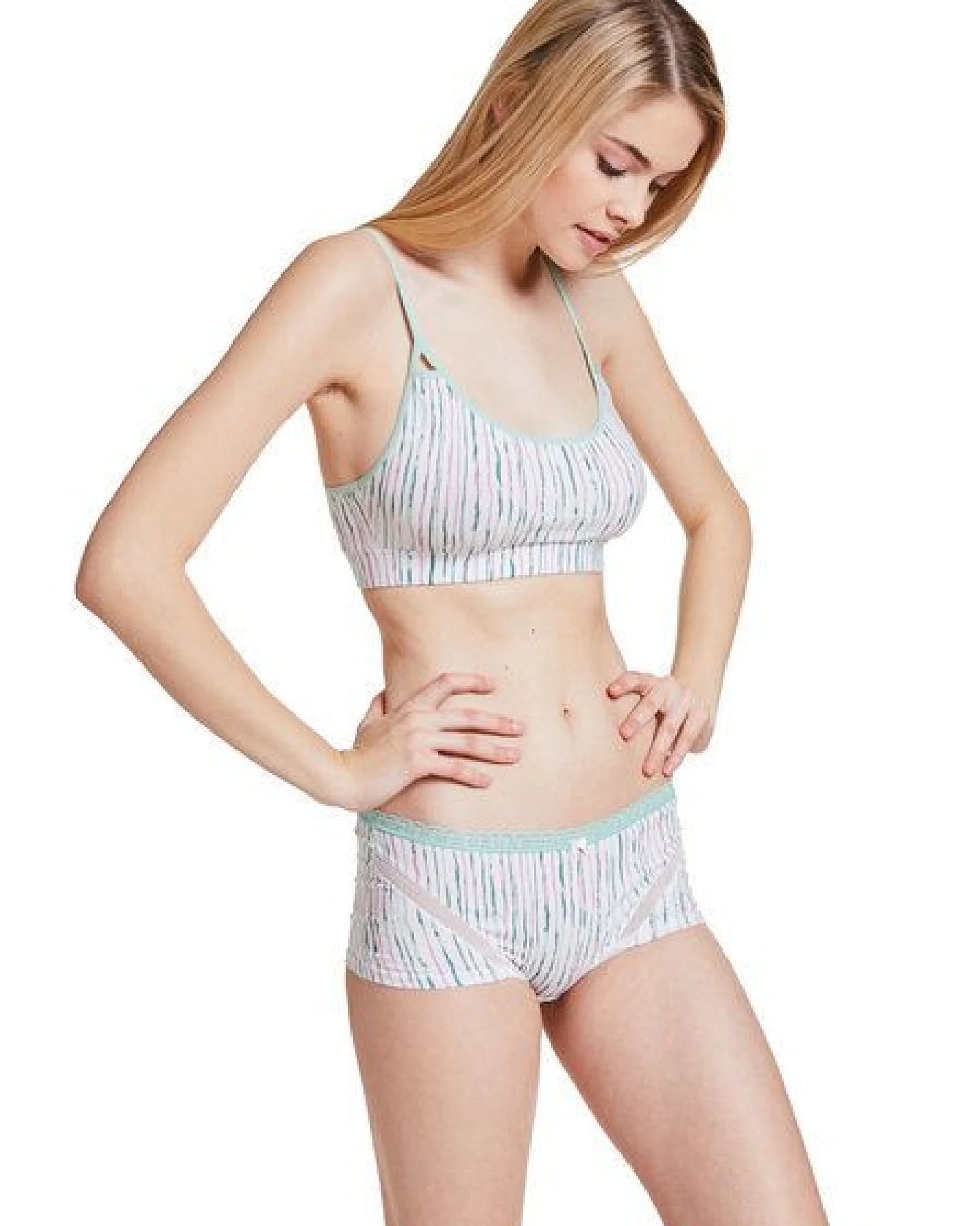 VATTER Boy Short "Easy Emma" Mint Stripes – Ansicht 2