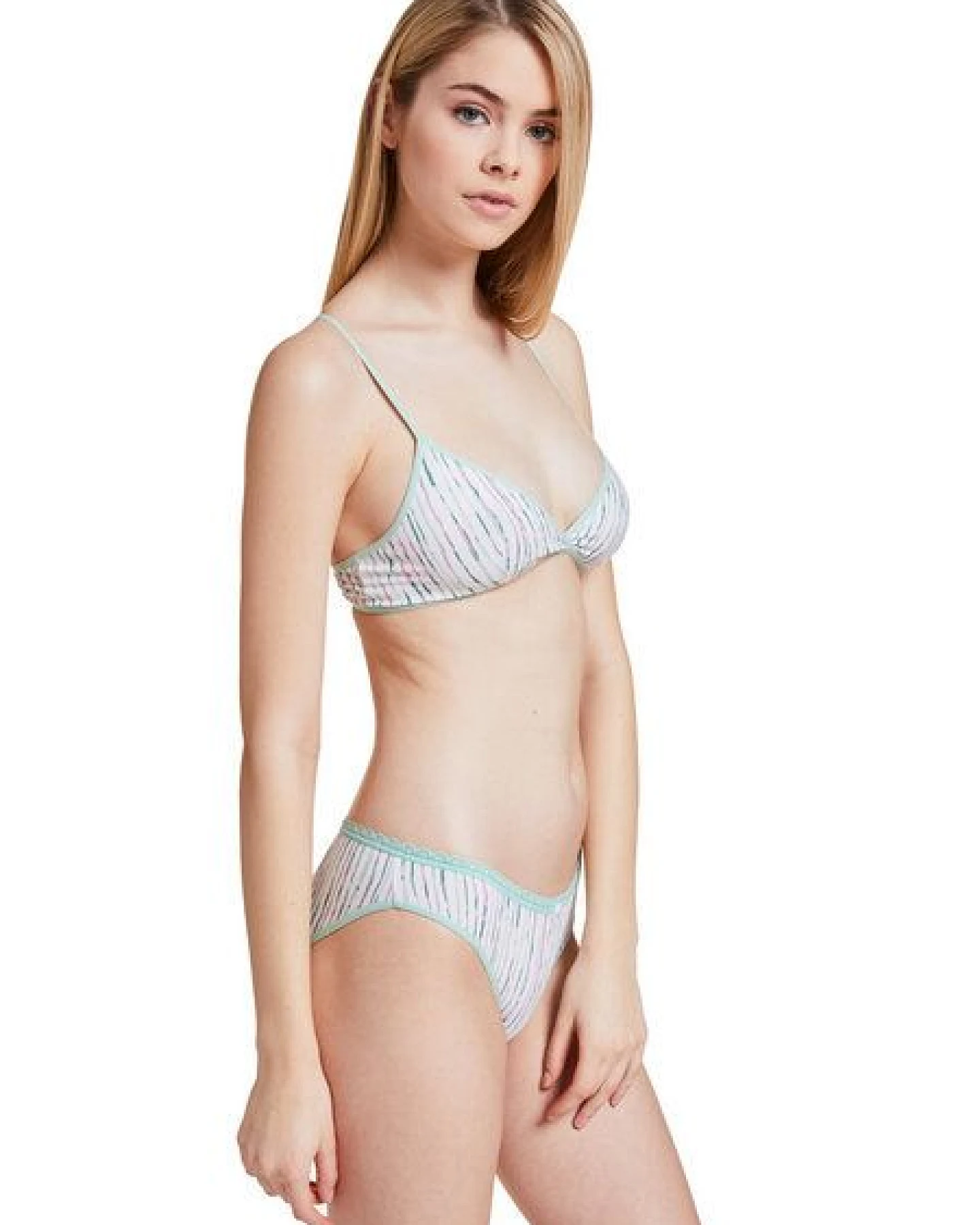 VATTER Triangle Bra "Fine Frieda" Mint Stripes – Ansicht 2