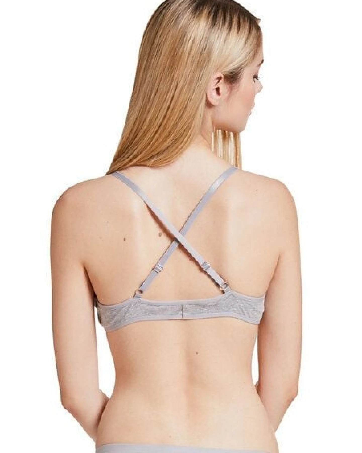 VATTER Triangle Bra "Fine Frieda" Grey Mélange – Ansicht 4