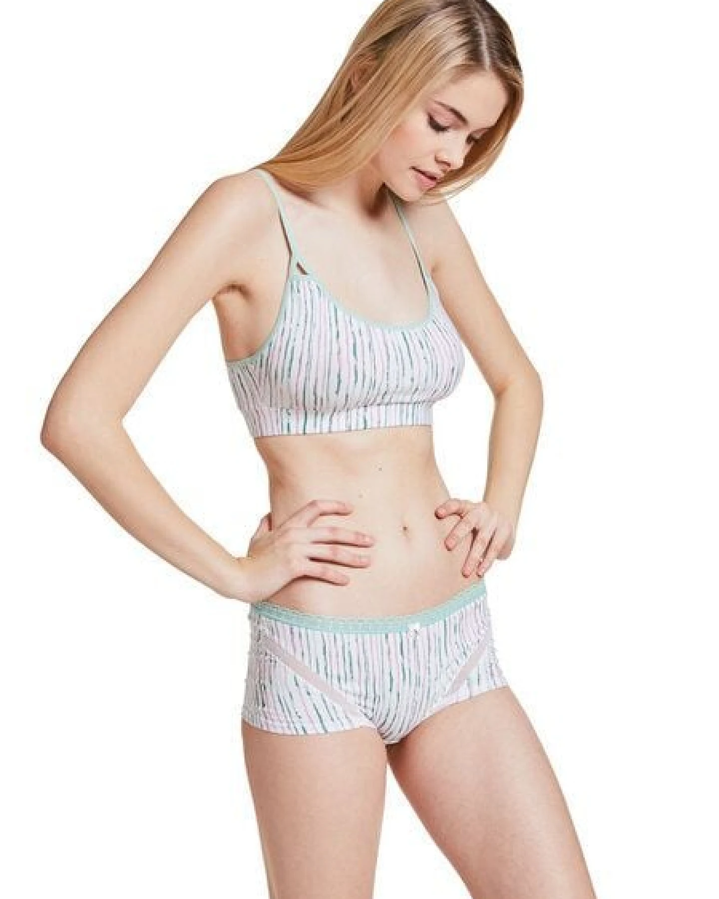 VATTER Bustier "Peppy Paula" Mint Stripes – Ansicht 2