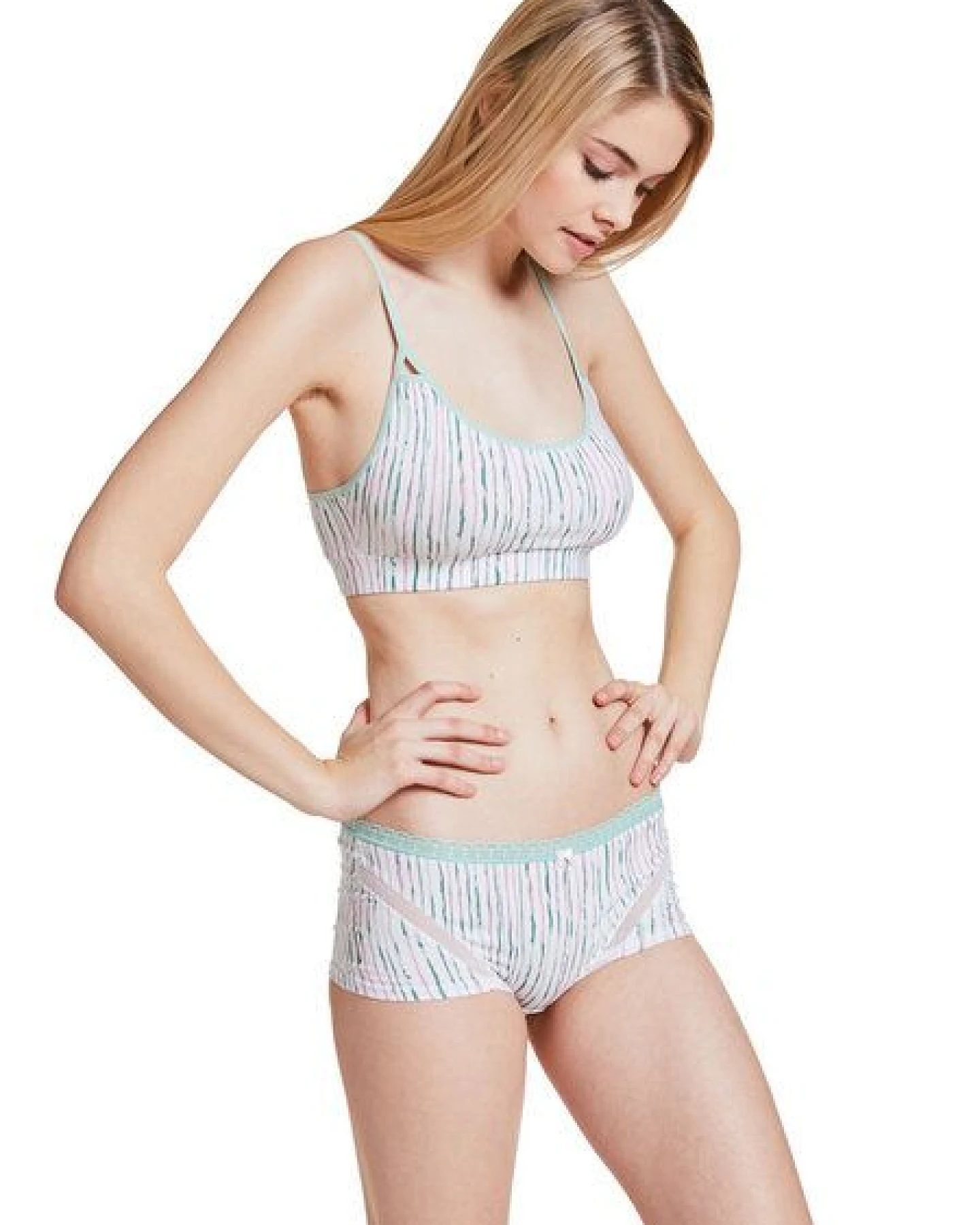 VATTER Bustier "Peppy Paula" Mint Stripes – Ansicht 2