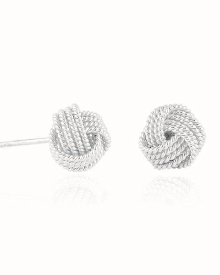 pakilia Silber Ohrstecker Knoten verschlungen Fair-Trade und handmade